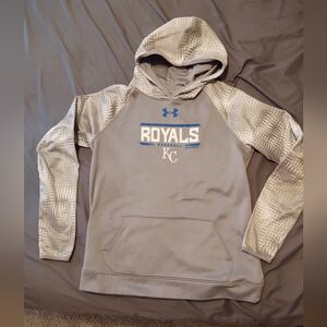 KC Royals Under Armour Gray Hoodie Youth XL.  Excellent Condition.